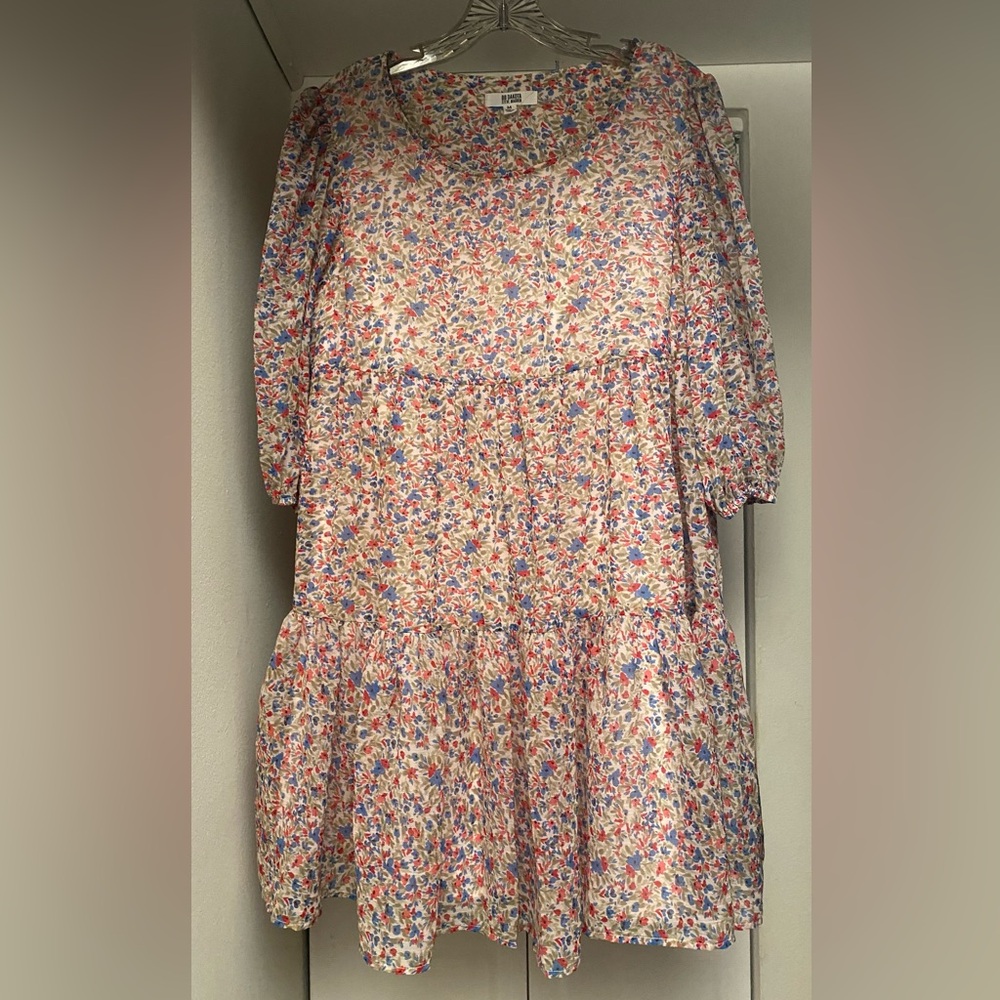 BB Dakota By Steve Madden Baby Love Tiered Floral Mini Dress